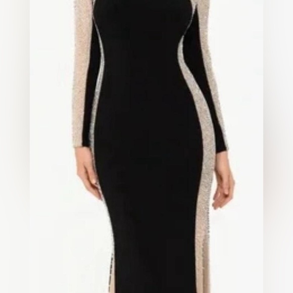 Xscape Dresses & Skirts - Xscape Illusion Caviar beaded gown worn once in great condition! Size 14